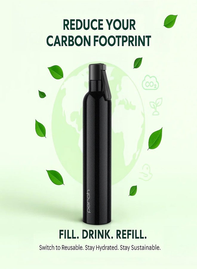 Perch Oasis Pro Insulated Steel Water Bottle | ISI Certified Hot & Cold Flask - 760ml | BPA-Free, Leakproof, Travel-Friendly Bottle for Office, Gym & Home (Knight Black) - Image 5